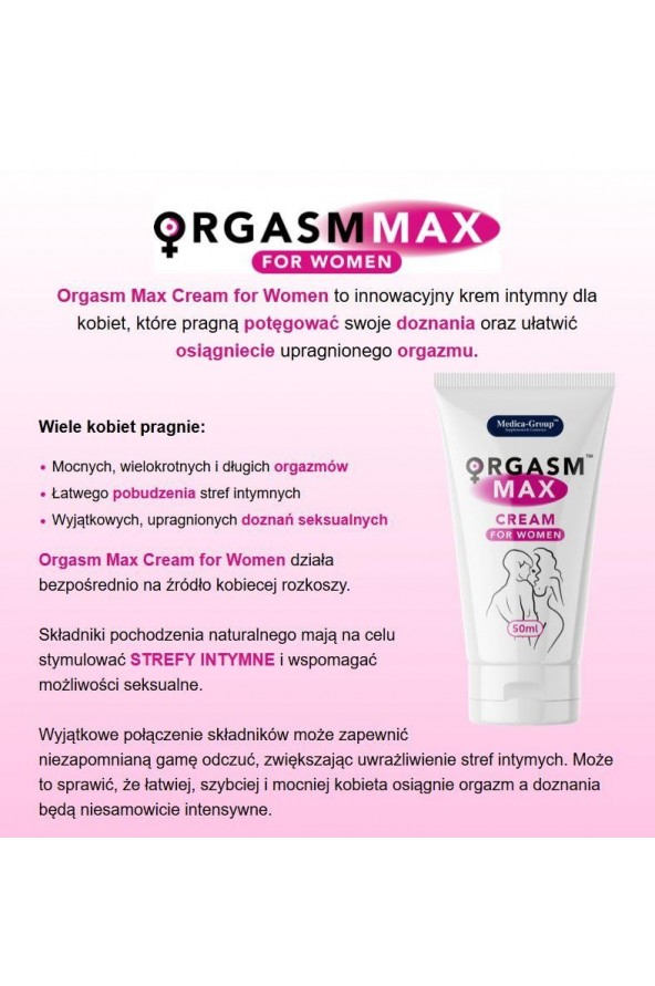 Intymny krem dla kobiet mocniejszy orgazm sex 50ml