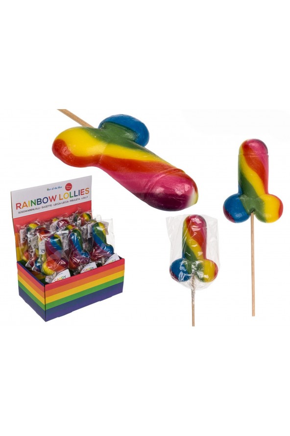 Lizak tęczowy penis/Rainbow Lollies 85g