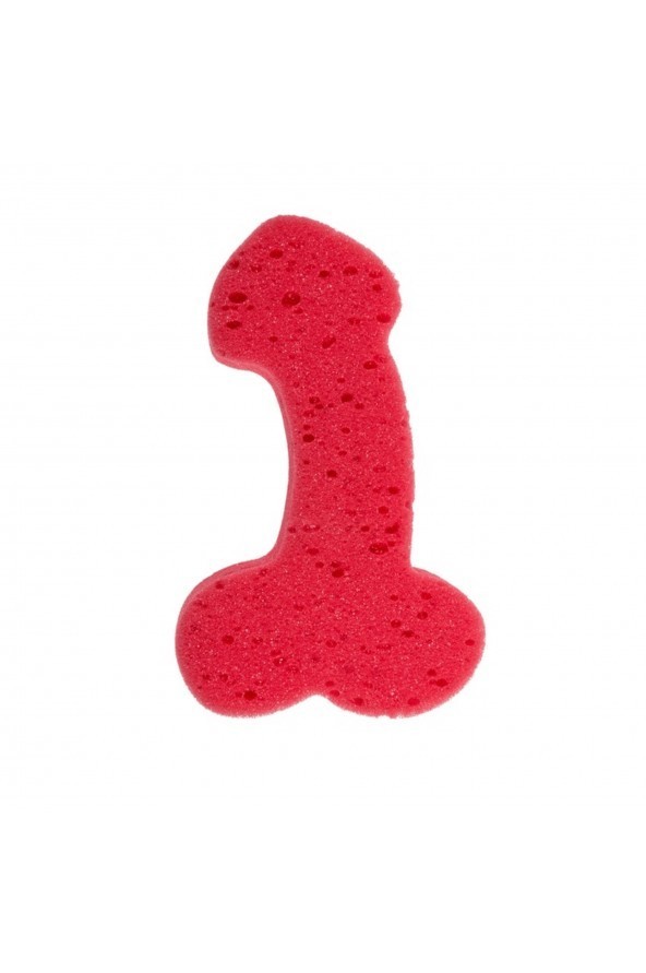 Zabawka - Bath Sponge Penis - 19cm Red